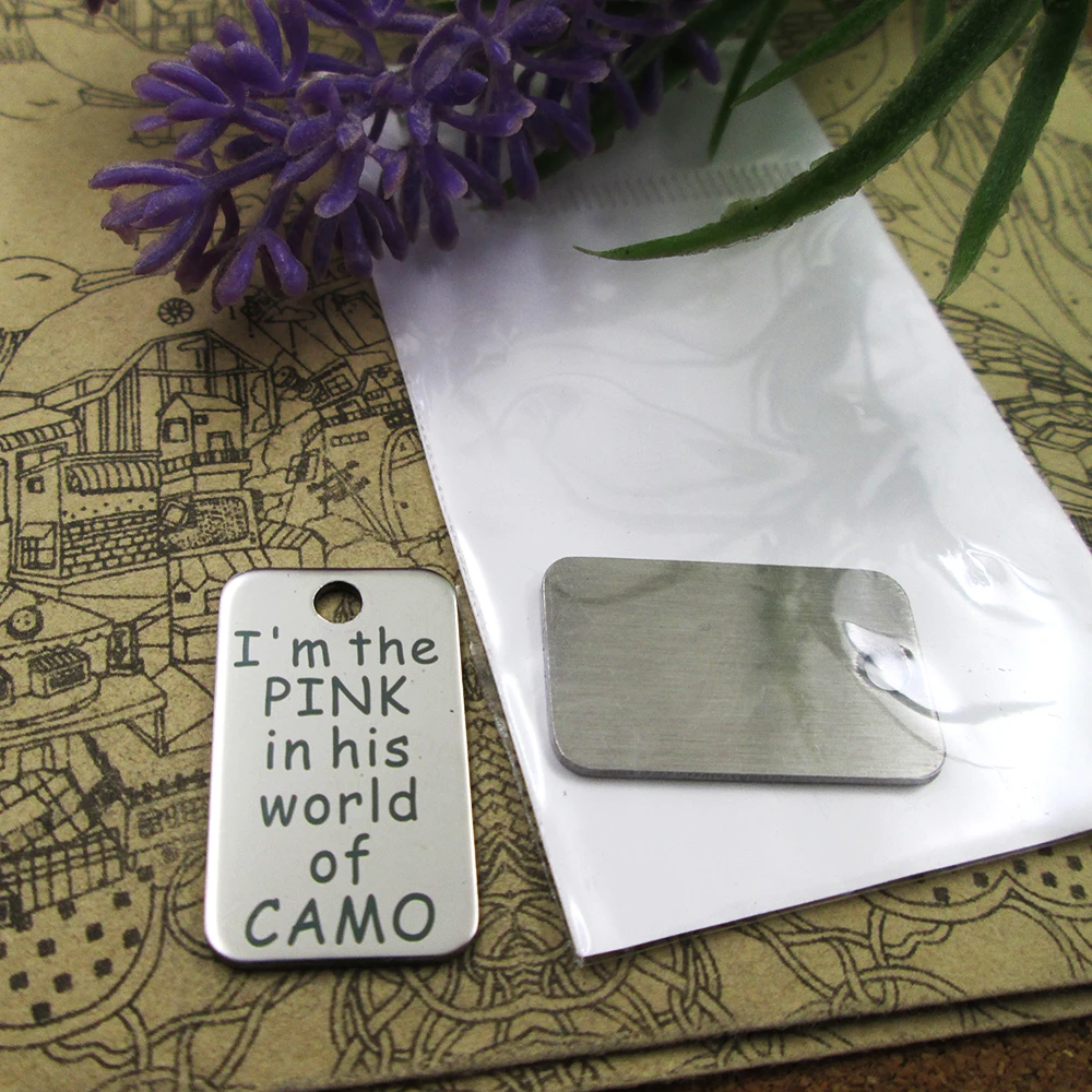 20pcs/lot--"I'm the in his world of CAMO"stainless steel charms 5 styles for choosing DIY Charms for necklace bracelets
20pcs/lot--"I'm the in his world of CAMO"stainless steel charms 5 styles for choosing DIY Charms for necklace bracelets