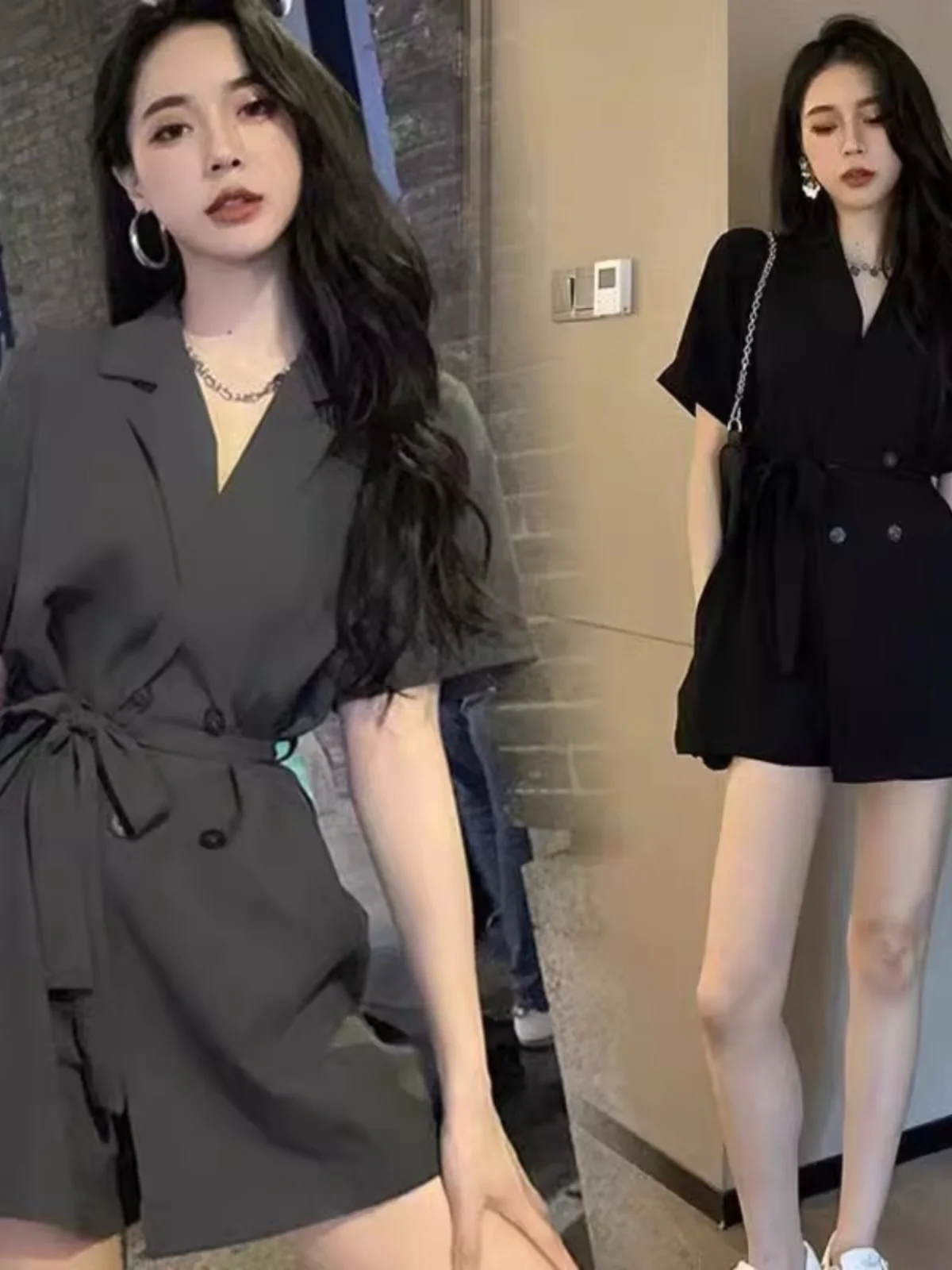 Bla Suit Jumpsuit for Women High-Waisted ort Pants Design Sense Sle Commute Friendly Polyester Fabric
Bla Suit Jumpsuit for Women High-Waisted ort Pants Design Sense Sle Commute Friendly Polyester Fabric