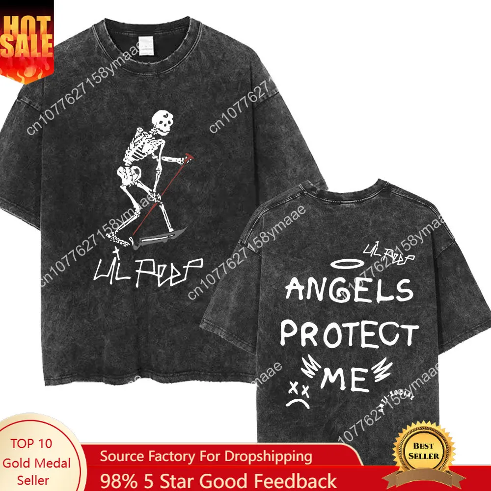 Rapper Lil Peep Same Style Washed T Shirt Men Women's Vintage Fashion T-shirt Cotton Loose Harajuku Hip Hop T Shirts Streetwear
Rapper Lil Peep Same Style Washed T Shirt Men Women's Vintage Fashion T-shirt Cotton Loose Harajuku Hip Hop T Shirts Streetwear