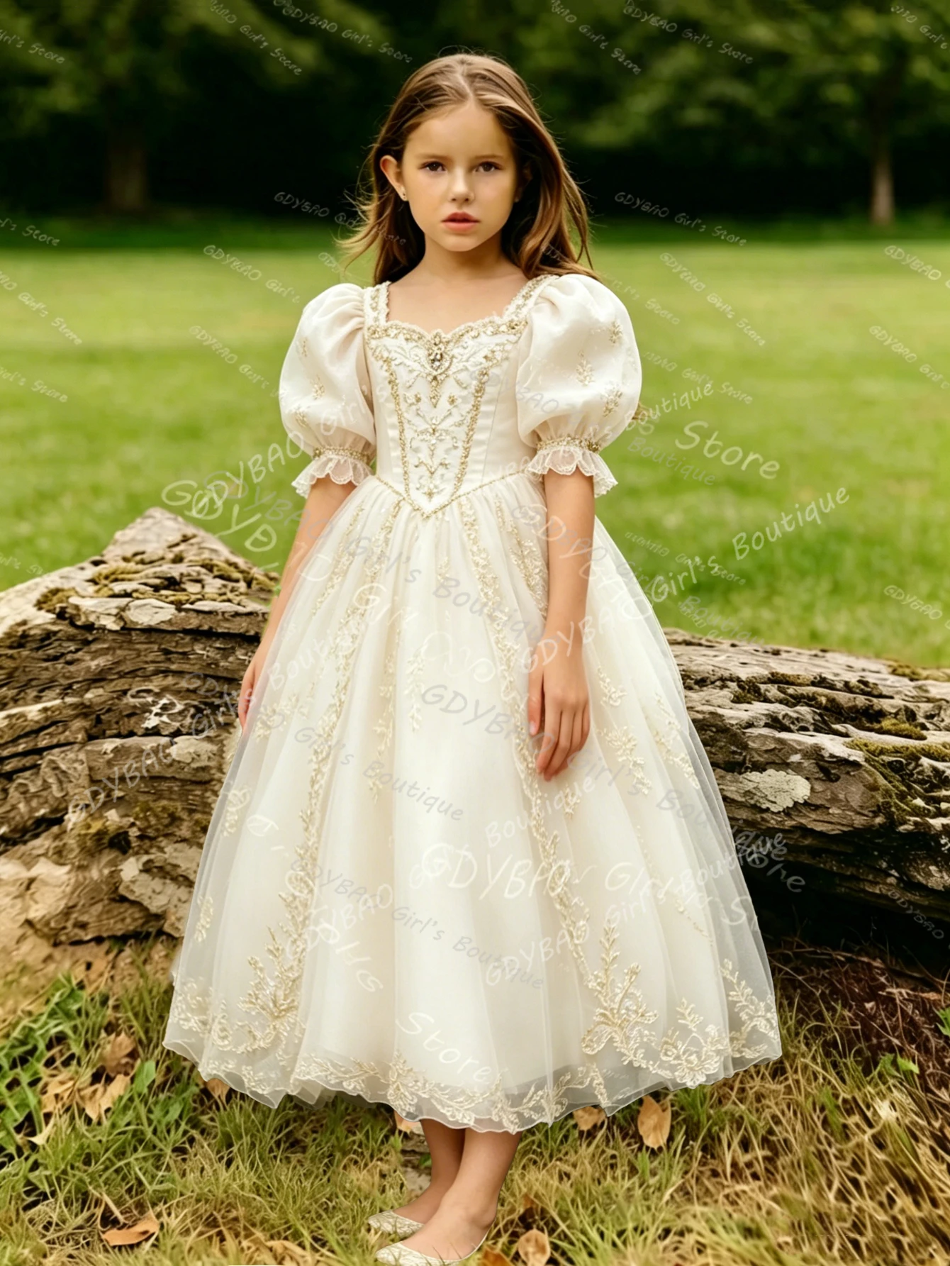 Customized Flower Girl Dress for Wedding 2-14 Kids Balloon Sleeve Princess Communion Dress Lace Appliques Tea-Length Party Gown
Customized Flower Girl Dress for Wedding 2-14 Kids Balloon Sleeve Princess Communion Dress Lace Appliques Tea-Length Party Gown
