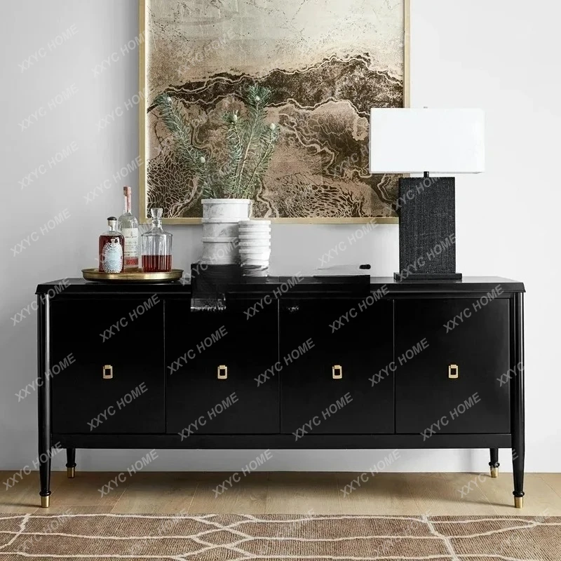 DV solid wood dining side cabinet against the wall, retro living room locker entrance, storage cabinet
DV solid wood dining side cabinet against the wall, retro living room locker entrance, storage cabinet