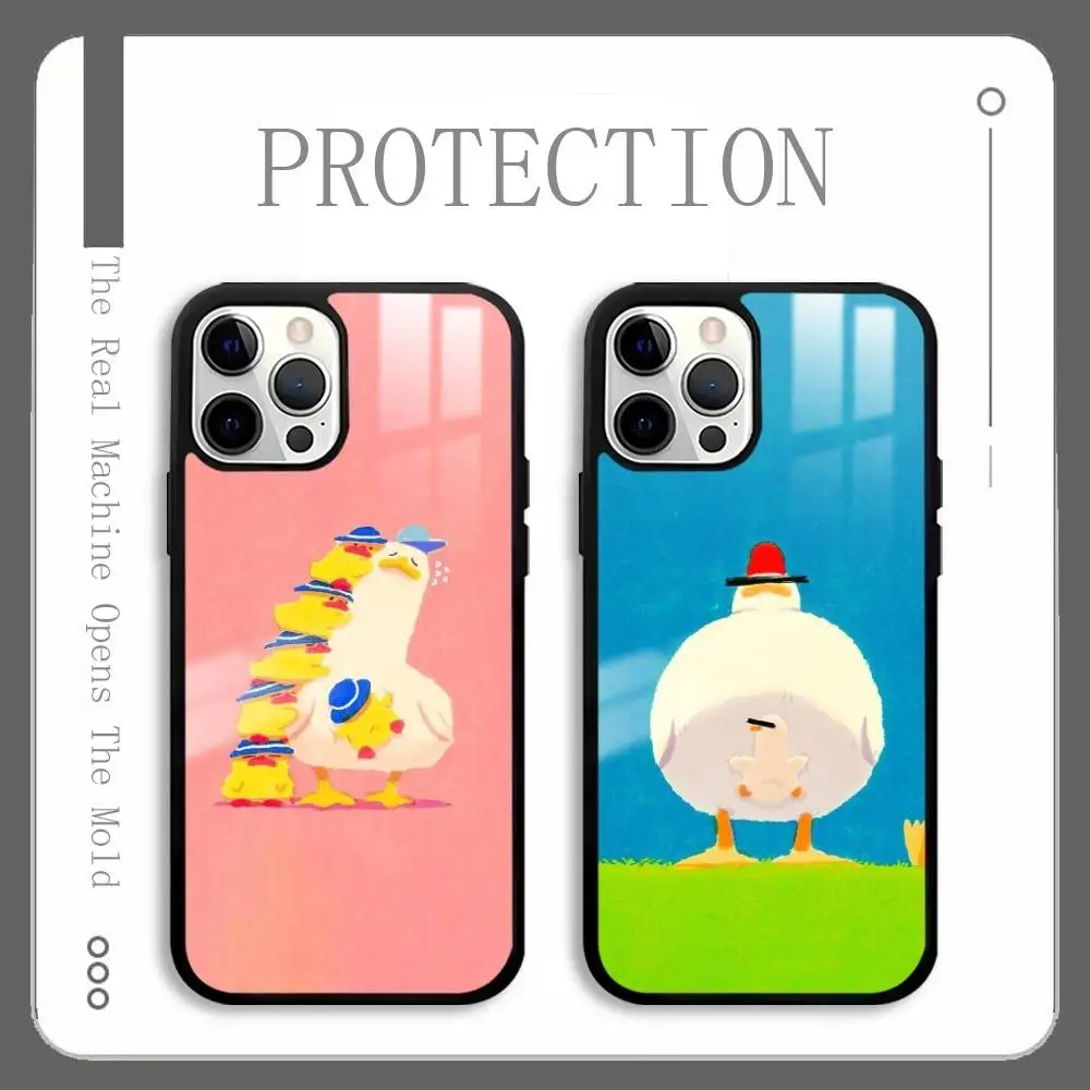 Cartoon S-SSEBONGS Cute Duck Phone Case For IPhone 16 15 14 13 12 11 Pro Max Plus Mini Plus Hard Mirror Surface Protect Funda
Cartoon S-SSEBONGS Cute Duck Phone Case For IPhone 16 15 14 13 12 11 Pro Max Plus Mini Plus Hard Mirror Surface Protect Funda