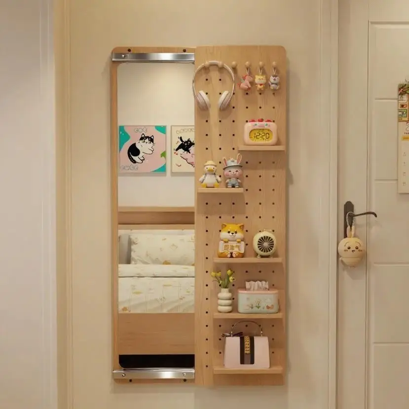 Hidden solid wood hole board full-length mirror push-pull full-body mirror household coat rack wall wall entrance fitting mirror
Hidden solid wood hole board full-length mirror push-pull full-body mirror household coat rack wall wall entrance fitting mirror