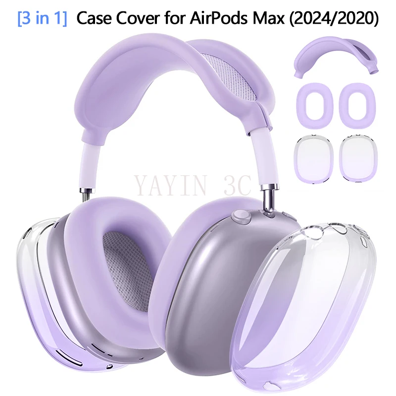 Suitable for Airpods Max Headphones 3 in 1 New gradient color Soft TPU Silicone Protector case headset Accessories Anti Drop
Suitable for Airpods Max Headphones 3 in 1 New gradient color Soft TPU Silicone Protector case headset Accessories Anti Drop