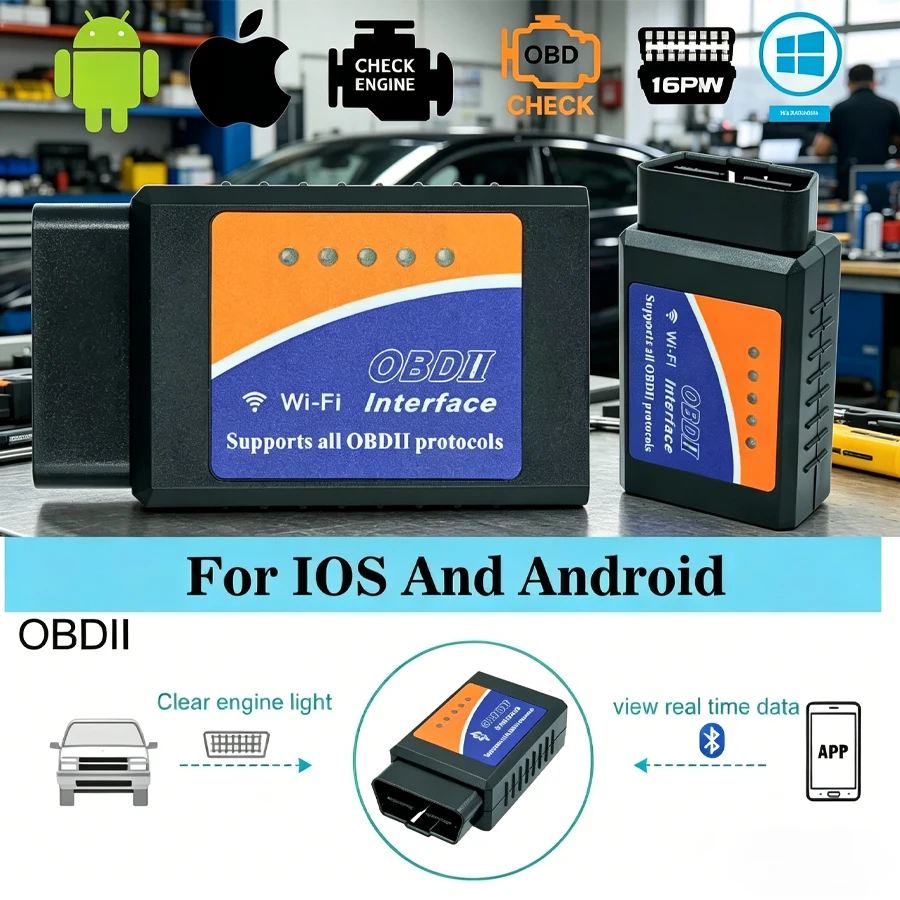 2026 New ELM327 V1.5 OBD2 Scanner Bluetooth/Wifi ELM 327 OBD Car Diagnostic Tool For Android /IOS PK Vgate Icar2 Code Reader
2026 New ELM327 V1.5 OBD2 Scanner Bluetooth/Wifi ELM 327 OBD Car Diagnostic Tool For Android /IOS PK Vgate Icar2 Code Reader