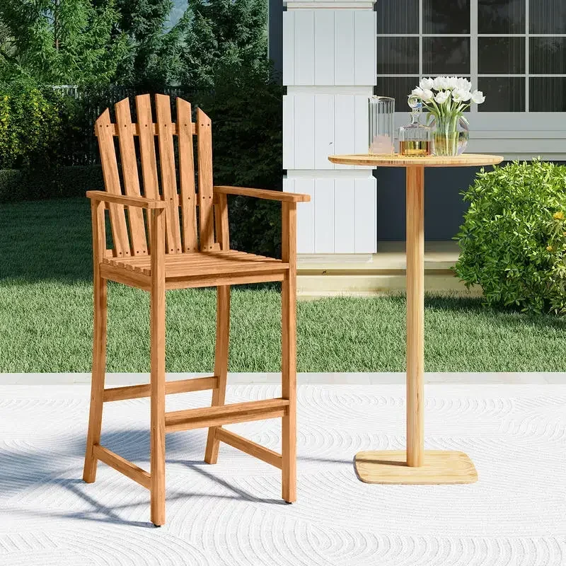 Tall Adirondack Chair with Armrests and Footrest for Deck-Natural
Tall Adirondack Chair with Armrests and Footrest for Deck-Natural