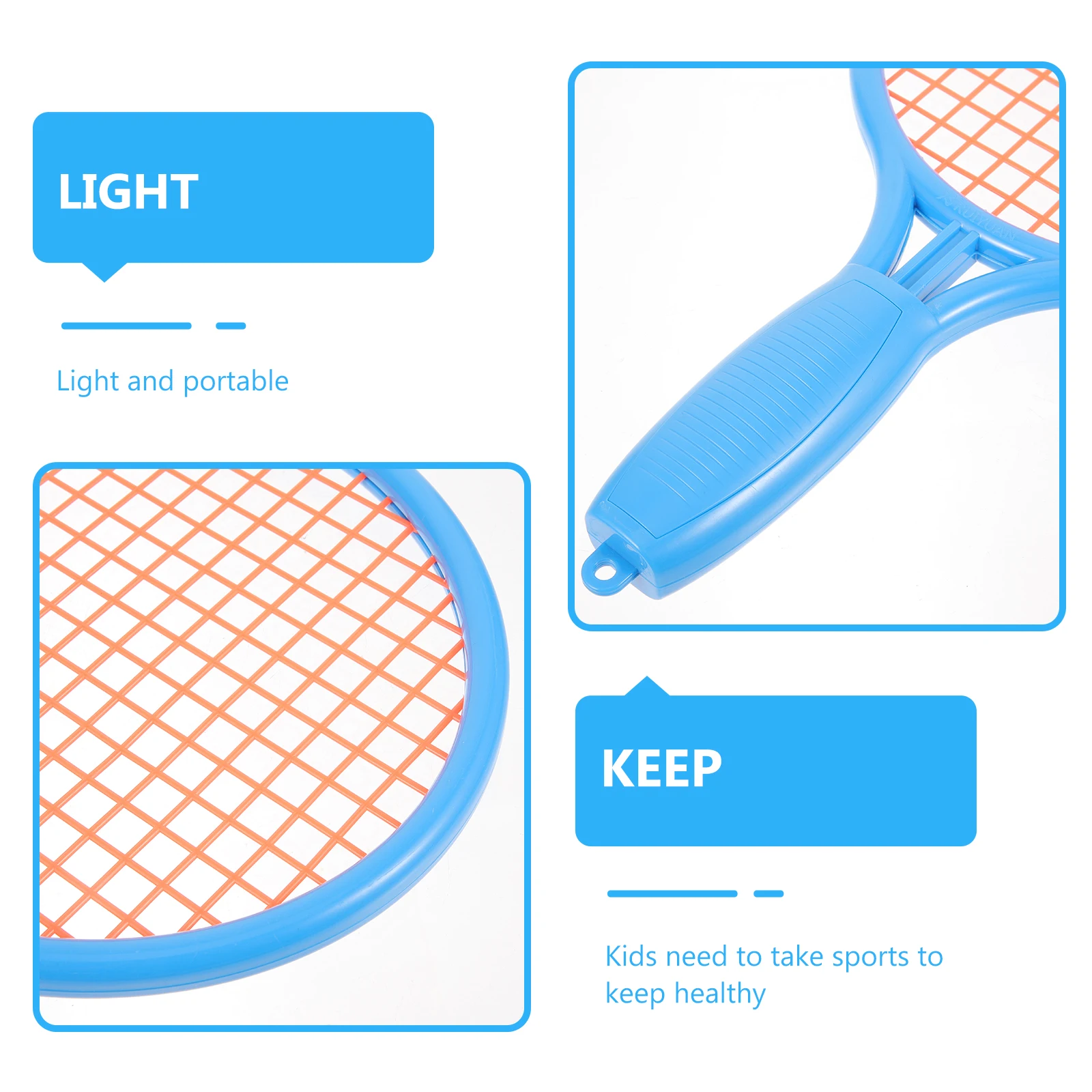 1 Set Portable Racket Set For Outdoor Sports Plastic Lightweight Anti-Slip Handle Bright Color Tennis With Balls Toddler 
1 Set Portable Racket Set For Outdoor Sports Plastic Lightweight Anti-Slip Handle Bright Color Tennis With Balls Toddler