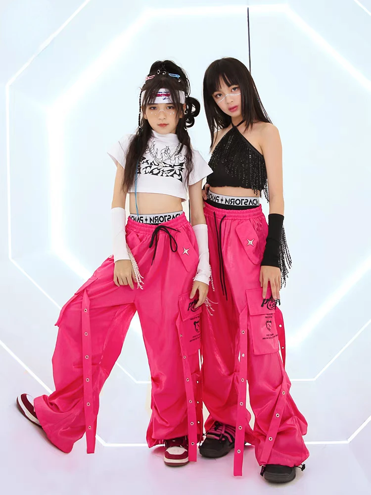 Fashion Girls Kpop Jazz Dance Costumes White Tassel Tops Rose Red Pants Hip Hop Set Group Performance Clothes Concert Stage Wear
Fashion Girls Kpop Jazz Dance Costumes White Tassel Tops Rose Red Pants Hip Hop Set Group Performance Clothes Concert Stage Wear
