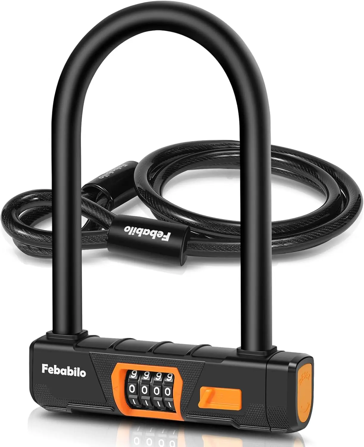 Heavy Duty Bike U Lock with Combination, 4-Digit Resettable Anti Theft U Shaped Lock for Bicycle, E-Bike, Scooter, Motorcycle
Heavy Duty Bike U Lock with Combination, 4-Digit Resettable Anti Theft U Shaped Lock for Bicycle, E-Bike, Scooter, Motorcycle