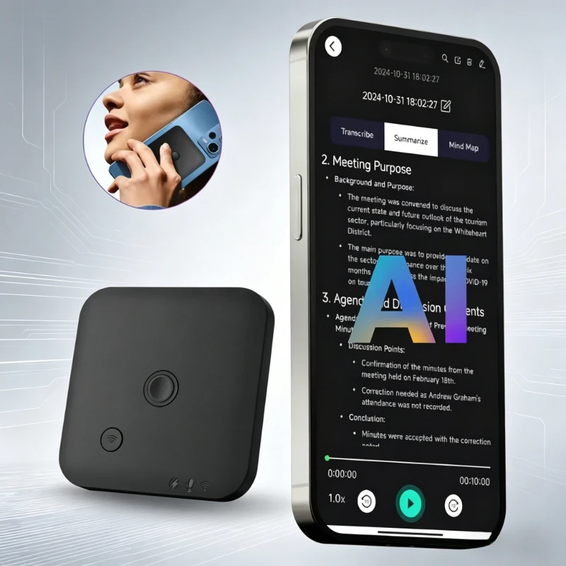 New Portable AI Voice Recorder with Mobile App Transcription & Summarization – One-Tap Smart Recorder for Meetings, 64GB
New Portable AI Voice Recorder with Mobile App Transcription & Summarization – One-Tap Smart Recorder for Meetings, 64GB
