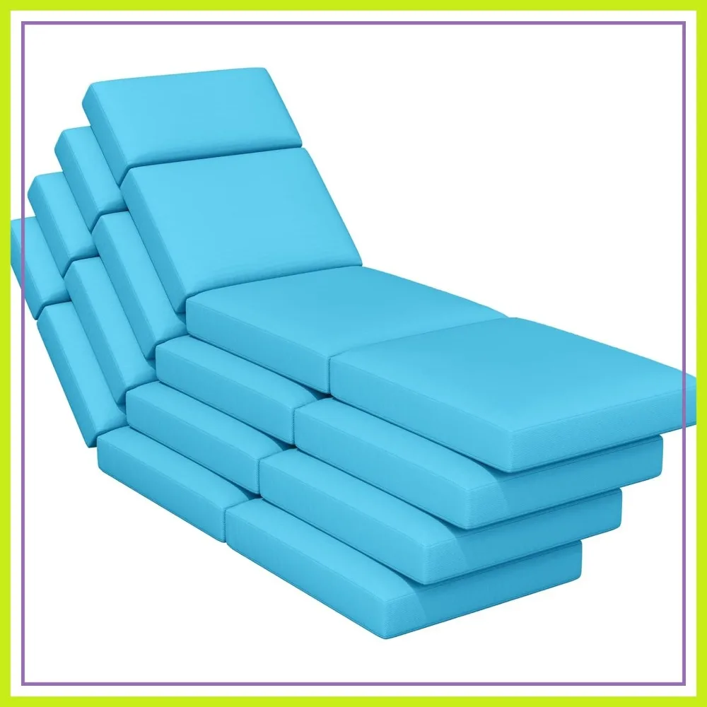 4 Pcs Outdoor Chaise Lounge Cushions, 72x21x4 Inch Waterproof Patio Replacement Cushions, Fade-Resistant Thick
4 Pcs Outdoor Chaise Lounge Cushions, 72x21x4 Inch Waterproof Patio Replacement Cushions, Fade-Resistant Thick