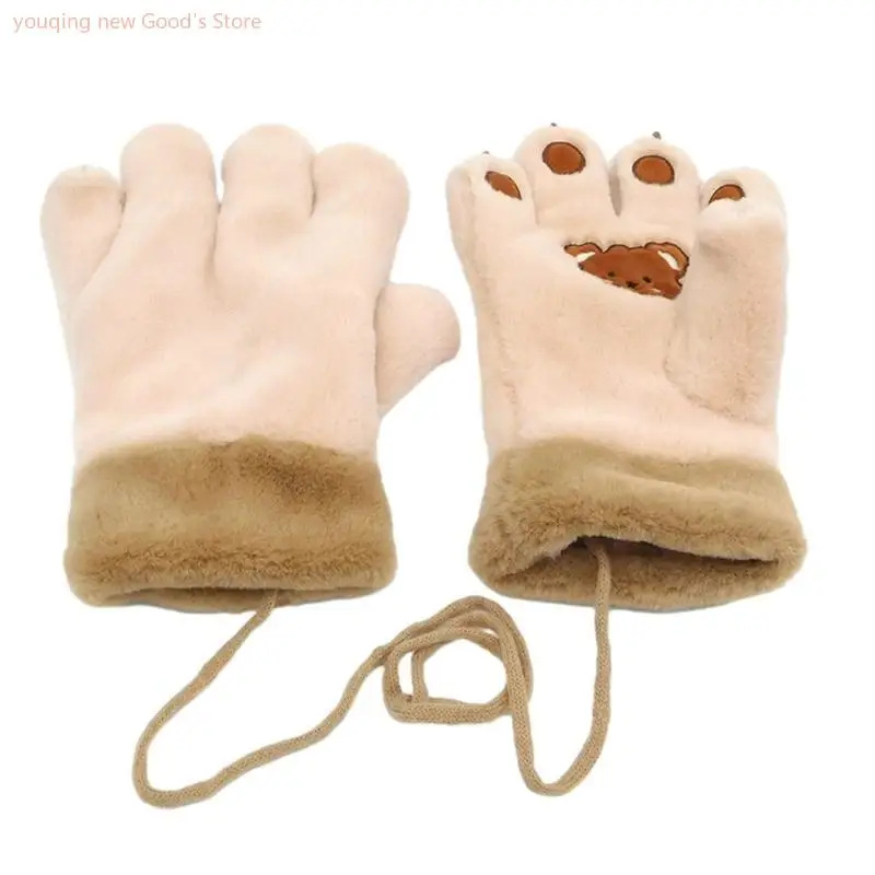 49me Cartoon Bear Mittens Женщины зимняя холодная погода плюшевые перчатки выровнены
49me Cartoon Bear Mittens Женщины зимняя холодная погода плюшевые перчатки выровнены