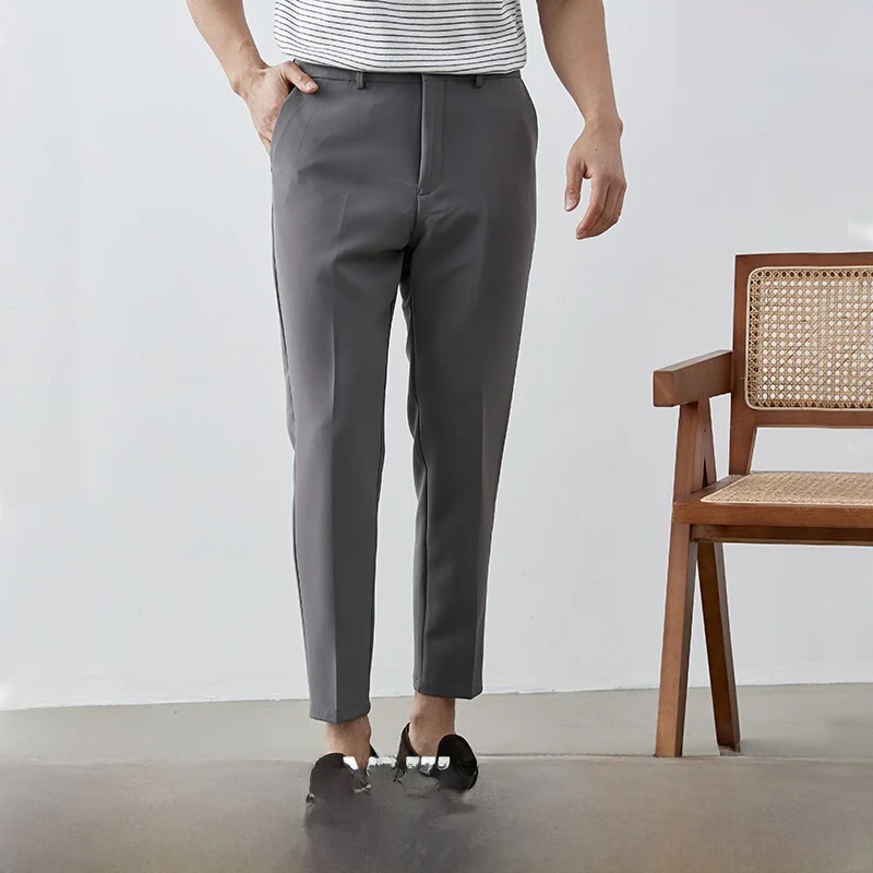 New Men's Slim Fit Straight Leg Pure Color Busin Casual Pants Luxury Sle Polyester Fiber Summer Season Trousers
New Men's Slim Fit Straight Leg Pure Color Busin Casual Pants Luxury Sle Polyester Fiber Summer Season Trousers