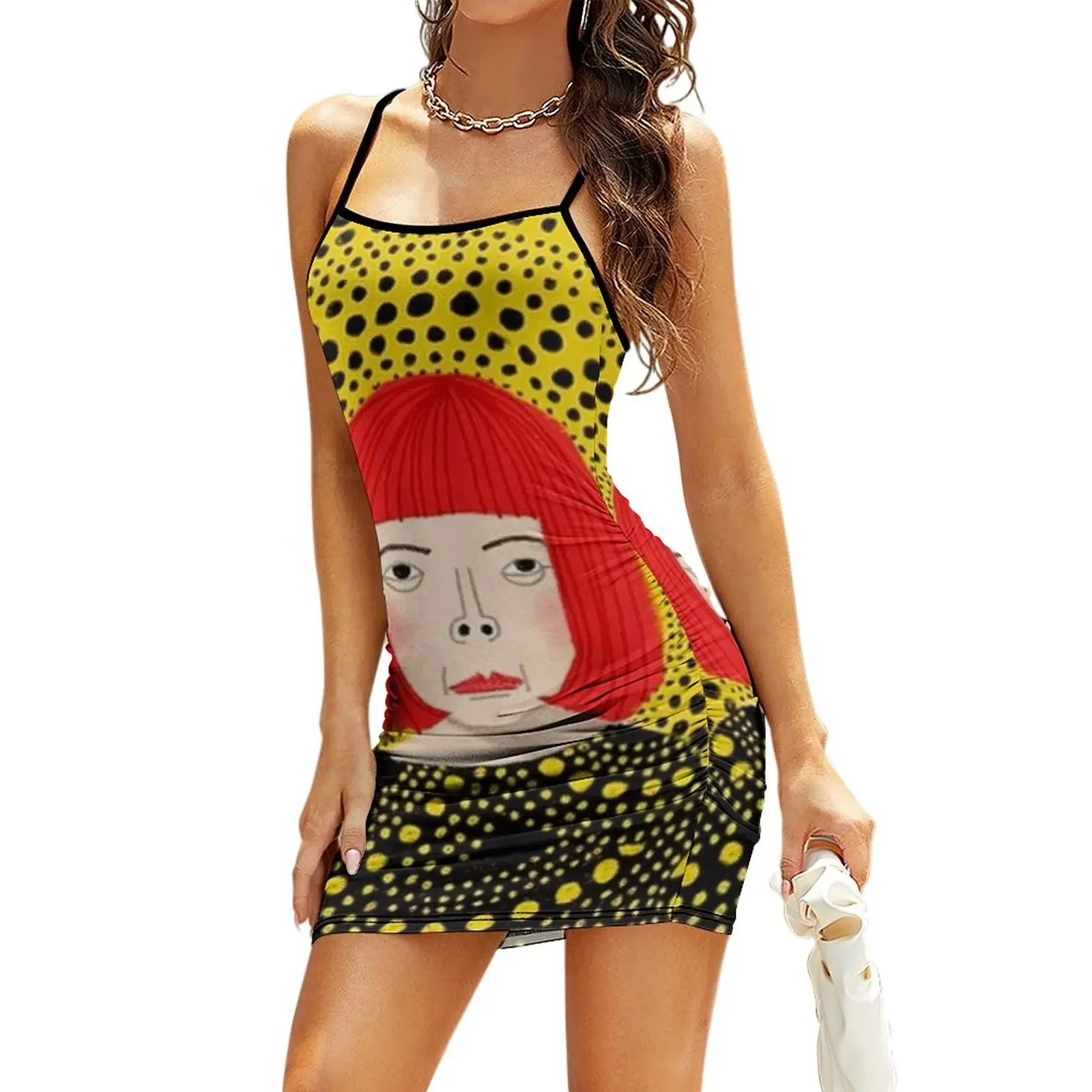 Yellow art kusamas Sling Dress Beachwear elegant party dresses for women 2025 Dress
Yellow art kusamas Sling Dress Beachwear elegant party dresses for women 2025 Dress
