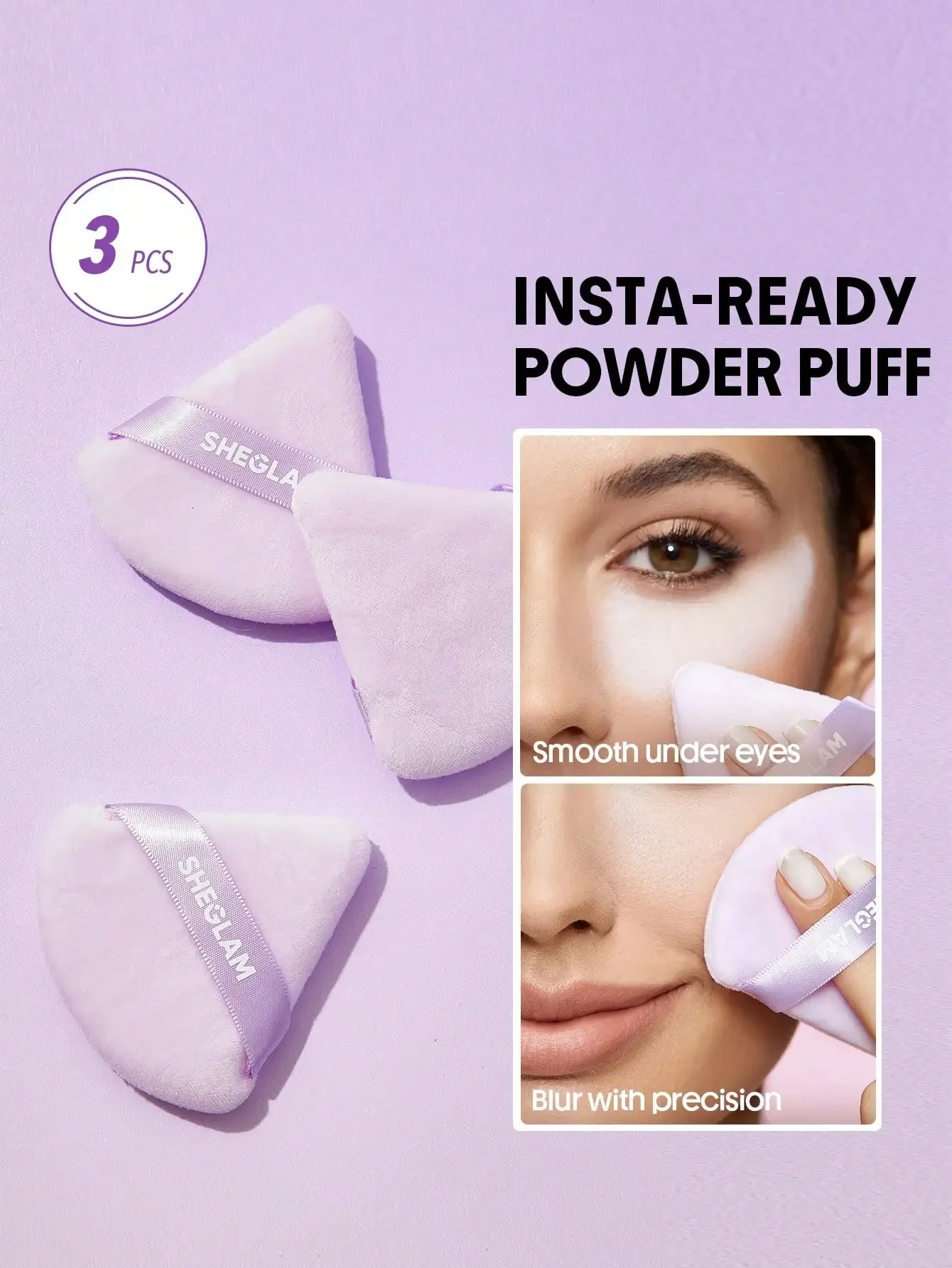 Insta-Ready Powder Puff 1 Pcs Triangle Shaped Makeup Puff Soft Powder Puff Fan Puff Purple Beauty Makeup Tool
Insta-Ready Powder Puff 1 Pcs Triangle Shaped Makeup Puff Soft Powder Puff Fan Puff Purple Beauty Makeup Tool