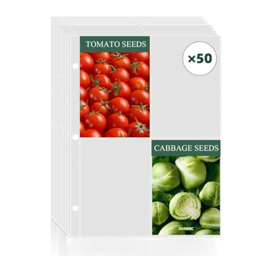 50 упаковок, 200 карманов, пакетов для семян, рукава для переплета, органайзер для хранения садовых семян, страницы для 3 кольцевых слотов для переплета, размер 4x5,5, прозрачный рукав
50 упаковок, 200 карманов, пакетов для семян, рукава для переплета, органайзер для хранения садовых семян, страницы для 3 кольцевых слотов для переплета, размер 4x5,5, прозрачный рукав