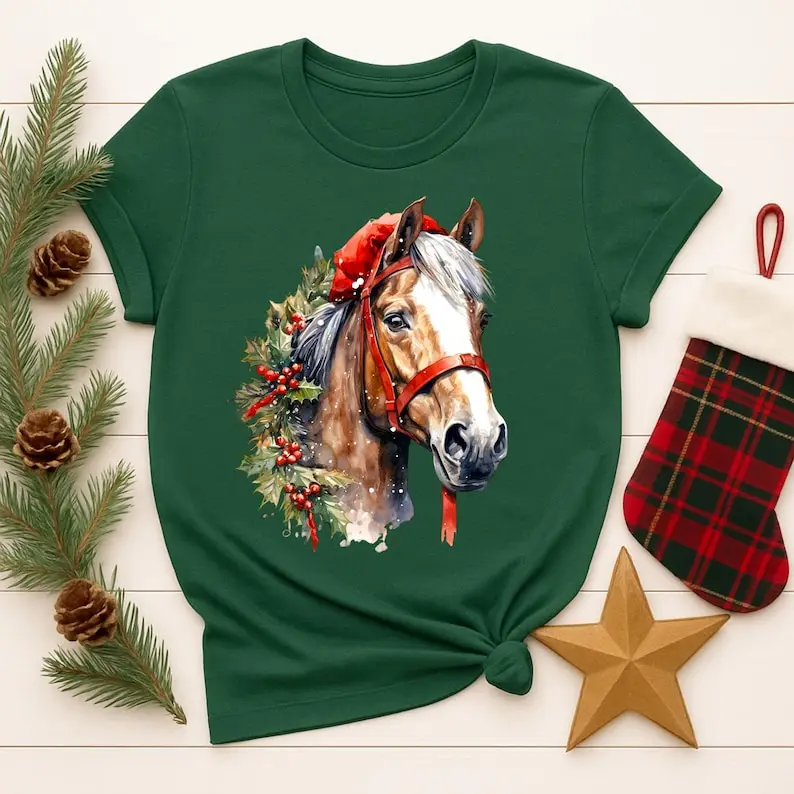 Christmas Horse Chinese Zodiac Horse Wall Art Crafts & Home Decor High Quality Cotton Crewneck Regular Short Sleeve Unisex Tops
Christmas Horse Chinese Zodiac Horse Wall Art Crafts & Home Decor High Quality Cotton Crewneck Regular Short Sleeve Unisex Tops