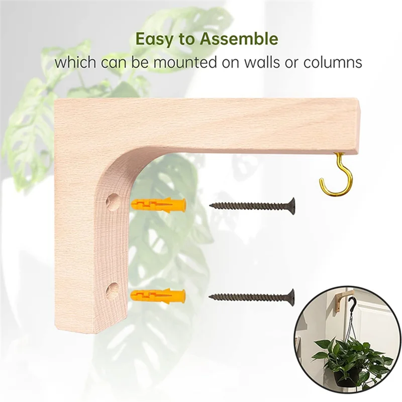 AB08-4Pcs Plant Hangers Indoor Wooden Hanging Basket Hooks For Indoor Flower Baskets Pot Lanterns Planter
AB08-4Pcs Plant Hangers Indoor Wooden Hanging Basket Hooks For Indoor Flower Baskets Pot Lanterns Planter