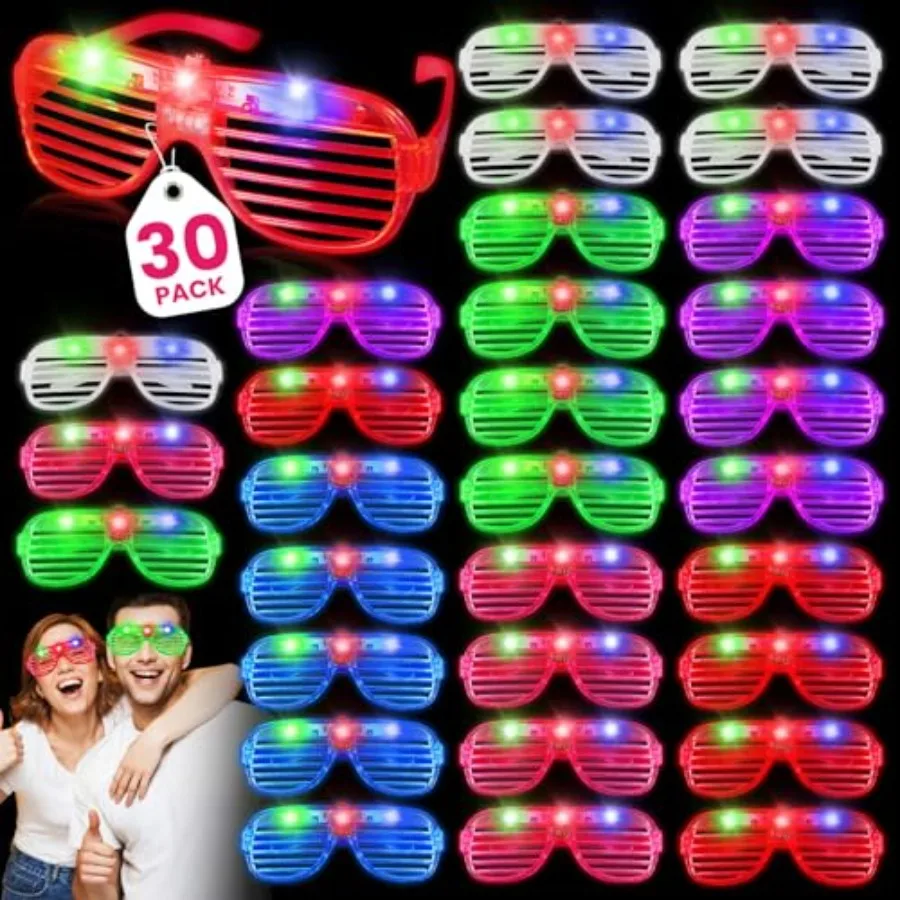 LED Glasses, 6 Colors Light Up Glasses Glow In The Dark Party plies, Party Glasses for Adults, Glow Shutter Glasses for Valenti
LED Glasses, 6 Colors Light Up Glasses Glow In The Dark Party plies, Party Glasses for Adults, Glow Shutter Glasses for Valenti