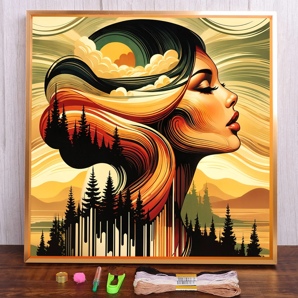 Portrait Girl Printed Canvas Cross Stitch Complete Kit DIY Embroidery Sewing Hobby Handmade Knitting Counted Home Decor Sales
Portrait Girl Printed Canvas Cross Stitch Complete Kit DIY Embroidery Sewing Hobby Handmade Knitting Counted Home Decor Sales