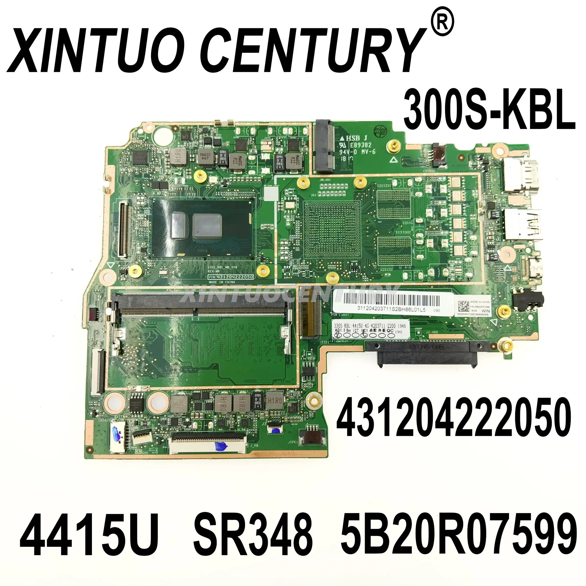 5B20S69510 5B20R07599 for Lenovo 330S-14IKB 330S-14KBL Laptop motherboard 4415U CPU 4G RAM DDR4 100% test work
5B20S69510 5B20R07599 for Lenovo 330S-14IKB 330S-14KBL Laptop motherboard 4415U CPU 4G RAM DDR4 100% test work