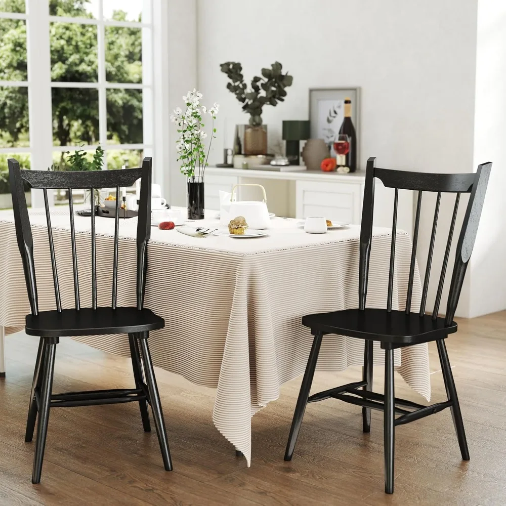 Dining Chair Set of 2, Farmhouse Wood Kitchen Chairs with Spindle Backs, Mid-Century Modern Armless Kitchen Sideboards
Dining Chair Set of 2, Farmhouse Wood Kitchen Chairs with Spindle Backs, Mid-Century Modern Armless Kitchen Sideboards