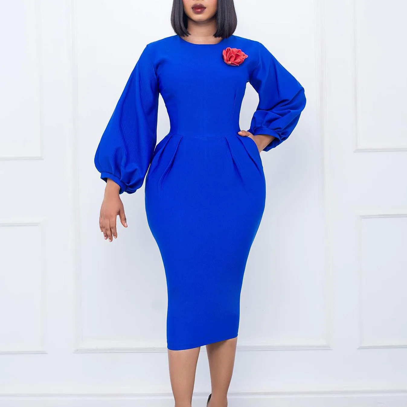 D410 Women's 2024 Autumn/Winter New Solid Color Hip Wrap Professional OL Temperament Large Dress
D410 Women's 2024 Autumn/Winter New Solid Color Hip Wrap Professional OL Temperament Large Dress