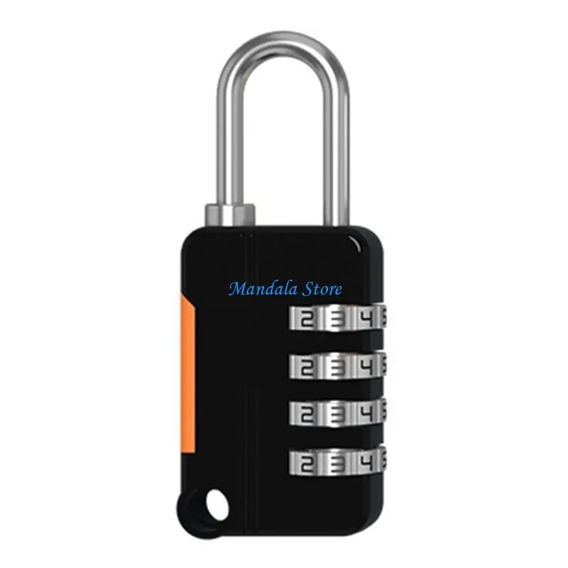 U2JC 4 Digit Code Combination Padlock Small Travel Luggage for Case Lock Keyless Shackle Lock for Backpack Gym School Locker