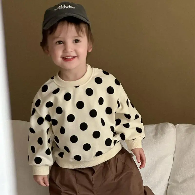 2025 Spring New Baby Long Sleeve Sweatshirt Cotton Infant Girl Bear Print Pullover Boys Casual Tops Toddler Polka Dot Sweatshirt
2025 Spring New Baby Long Sleeve Sweatshirt Cotton Infant Girl Bear Print Pullover Boys Casual Tops Toddler Polka Dot Sweatshirt