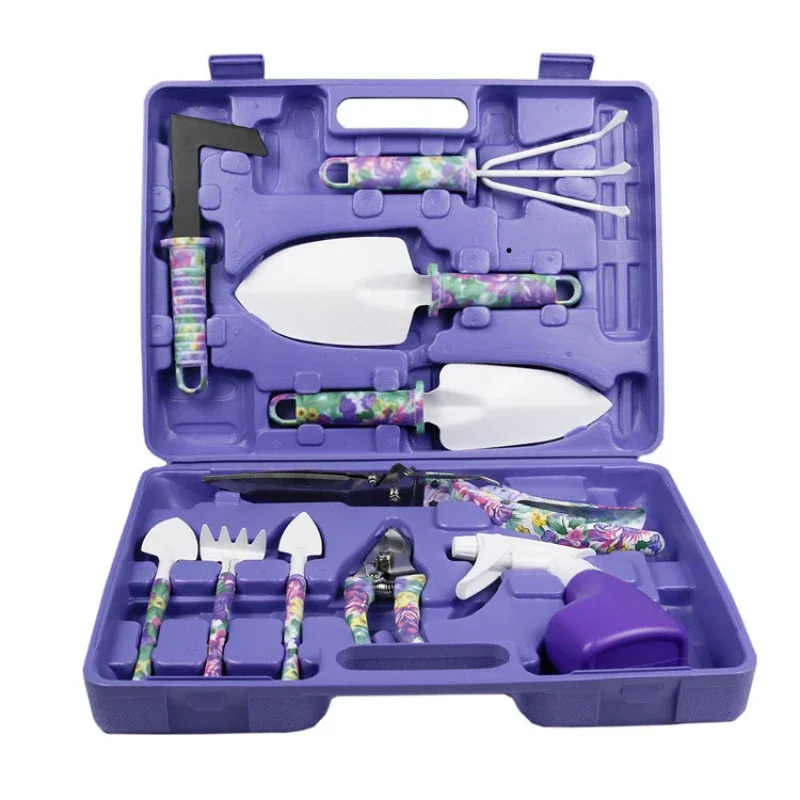 5/10pcs Garden Tool Set Gardening Tools Gift Kit Non-Slip Handle with Anti-Rust Trowel Cultivator Pruning Shear Water Sprayer
5/10pcs Garden Tool Set Gardening Tools Gift Kit Non-Slip Handle with Anti-Rust Trowel Cultivator Pruning Shear Water Sprayer