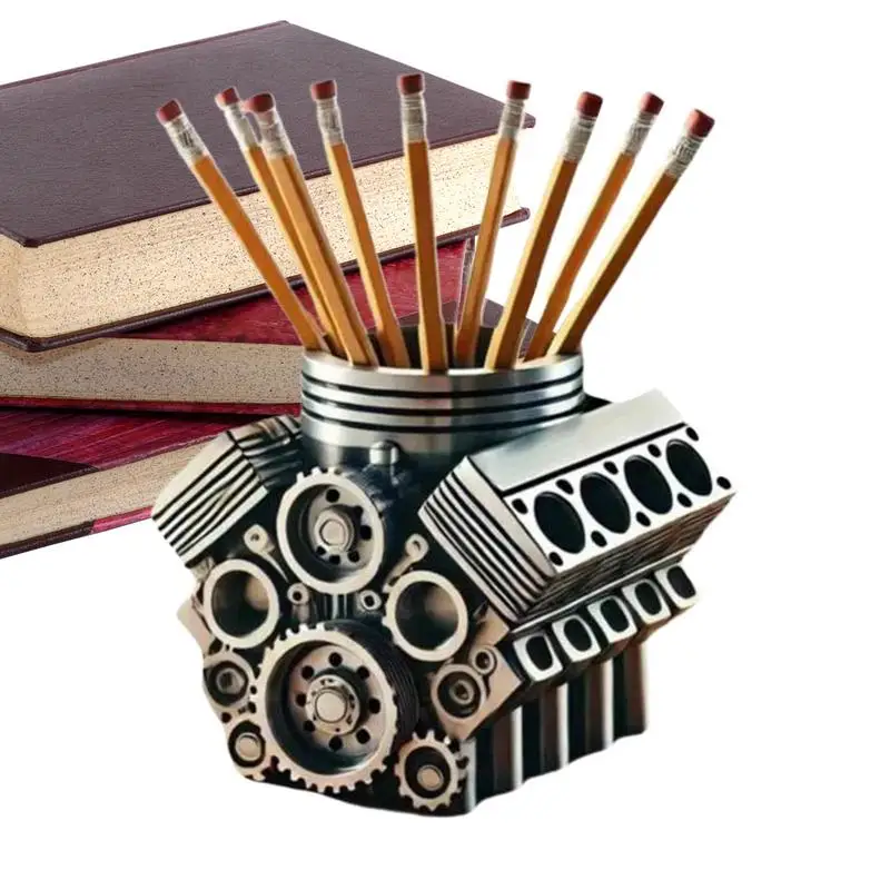 Engine Block Pen Holder Creative Engine Model Block Display Pencil Holder Tabletop Pen Organizer Multi-Functional Novelty
Engine Block Pen Holder Creative Engine Model Block Display Pencil Holder Tabletop Pen Organizer Multi-Functional Novelty