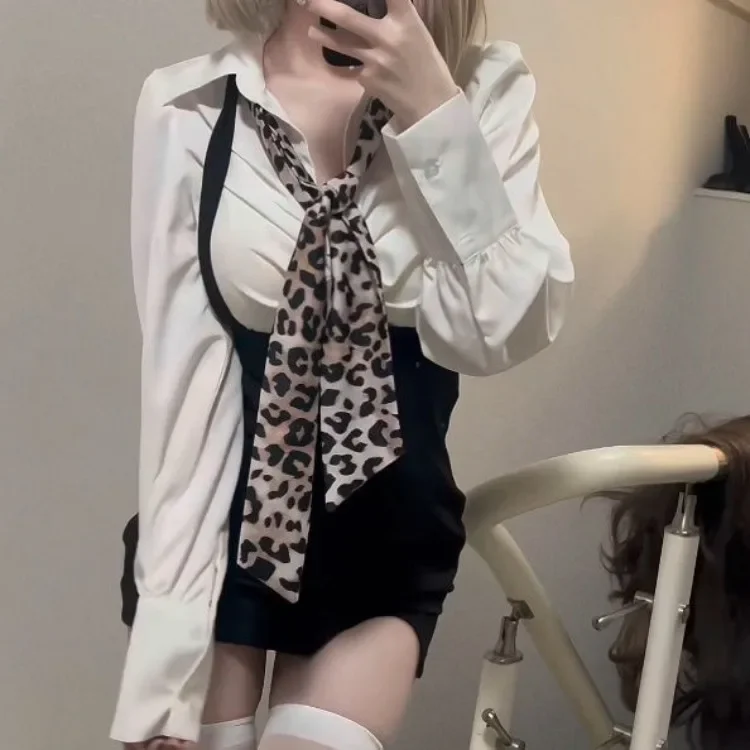 Sexy Slim Fit Lapel Neck Long Sleeve Tops Women+ Y2k High Waist Bodycon Strap Dresses 2025 Fashion New Two Piece Sets
Sexy Slim Fit Lapel Neck Long Sleeve Tops Women+ Y2k High Waist Bodycon Strap Dresses 2025 Fashion New Two Piece Sets