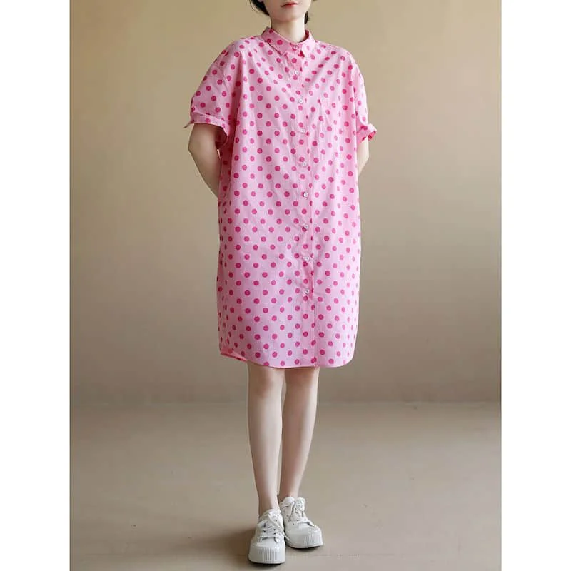 Dress Women Printed Short Sleeve Temperament Dress Korean Style Summer Trend Thin Loose Mid Length Shirts Dress Women Clothing
Dress Women Printed Short Sleeve Temperament Dress Korean Style Summer Trend Thin Loose Mid Length Shirts Dress Women Clothing