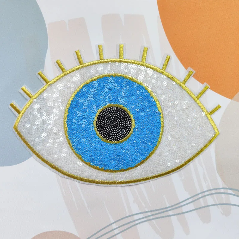 Golden Devil's Eye Sequin Embroidery Patch, DIY Ironing Sewing Cloth Patch, Clothing Luggage Shoes and Hat Accessories
Golden Devil's Eye Sequin Embroidery Patch, DIY Ironing Sewing Cloth Patch, Clothing Luggage Shoes and Hat Accessories