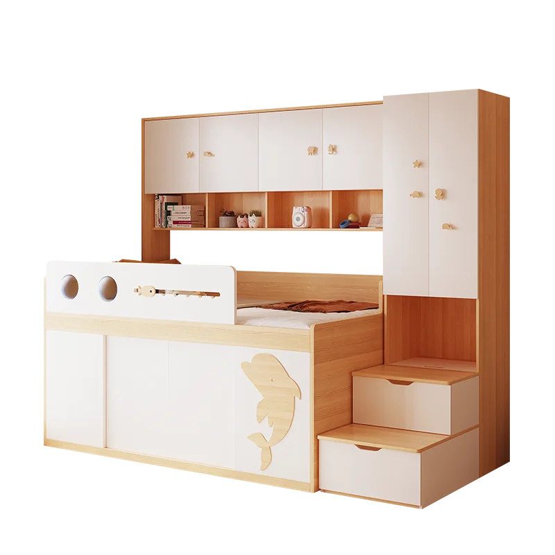 Children's half-height bed wardrobe integrated with desk multi-function large-capacity storage small apartment combination bed o
Children's half-height bed wardrobe integrated with desk multi-function large-capacity storage small apartment combination bed o