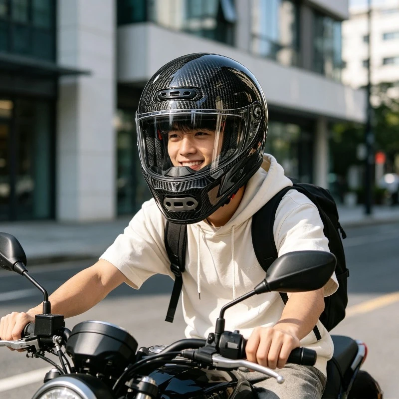 Qike Carbon Fiber Full-Face Motorcycle All-Season Ultra-Light Riding Safety Helmet with New National Standard 3C Certification
Qike Carbon Fiber Full-Face Motorcycle All-Season Ultra-Light Riding Safety Helmet with New National Standard 3C Certification