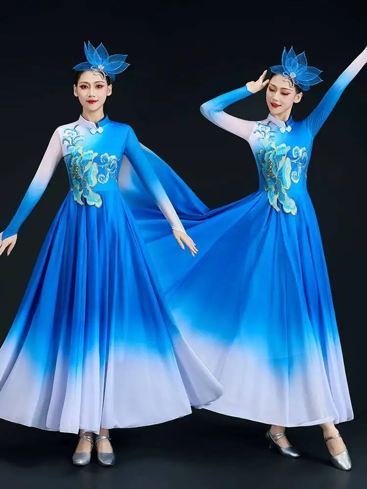 Opening Dance Peony Performance Costume With A Large Skirt, Elegant Modern Dance New Style, Chinese Song And Dance Long Skirt
Opening Dance Peony Performance Costume With A Large Skirt, Elegant Modern Dance New Style, Chinese Song And Dance Long Skirt