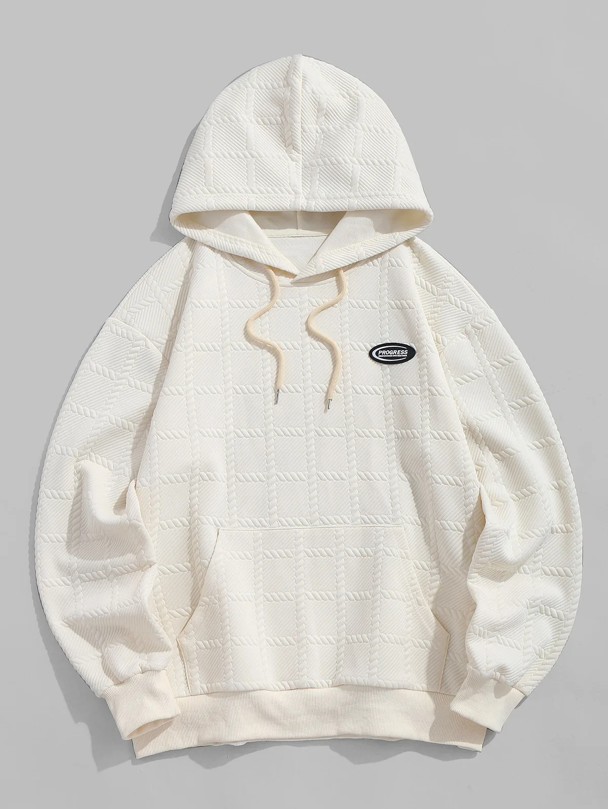 ZAFUL Men's Casual Athleisure Letter Patch Design Front Pocket Drawstring Long Sleeves Cable Jacquard Textured Pullover Hoodie
ZAFUL Men's Casual Athleisure Letter Patch Design Front Pocket Drawstring Long Sleeves Cable Jacquard Textured Pullover Hoodie