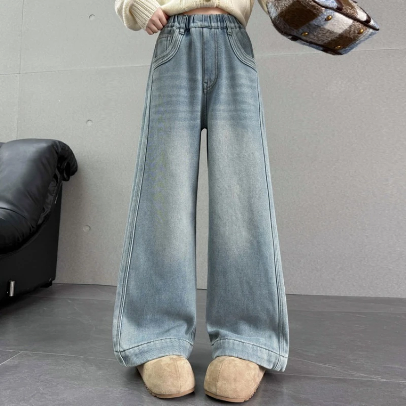 2026 Girls‘ Korean Wide Leg Jeans, Spring Straight Denim Pants for Big Kids Casual Comfortable Bottoms New Arrival
2026 Girls‘ Korean Wide Leg Jeans, Spring Straight Denim Pants for Big Kids Casual Comfortable Bottoms New Arrival