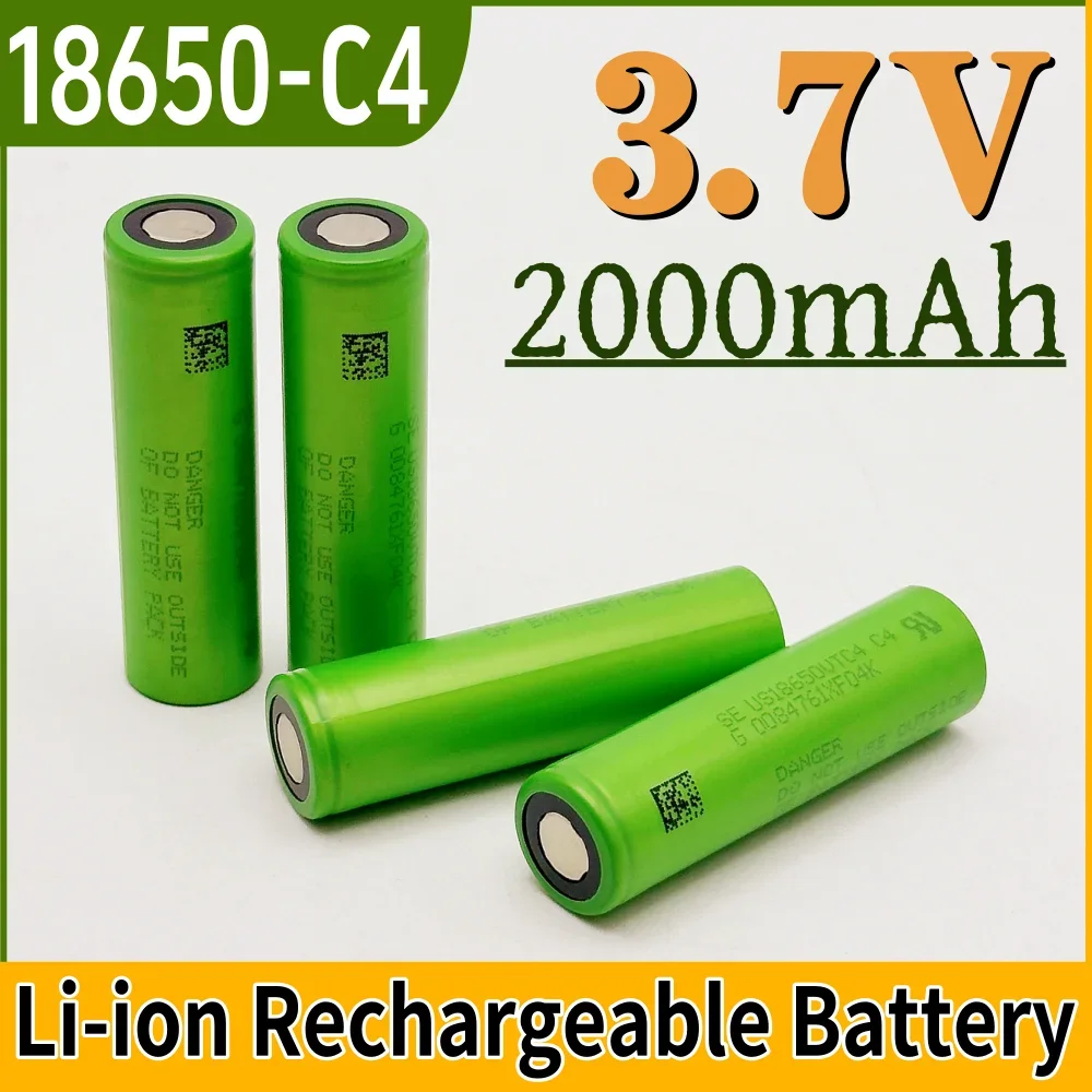 100% New Original 3.7V Rechargeable Battery 2000mAh 18650-C4 Battery Suitable for Toys Fan Tools Flashlight Battery
100% New Original 3.7V Rechargeable Battery 2000mAh 18650-C4 Battery Suitable for Toys Fan Tools Flashlight Battery