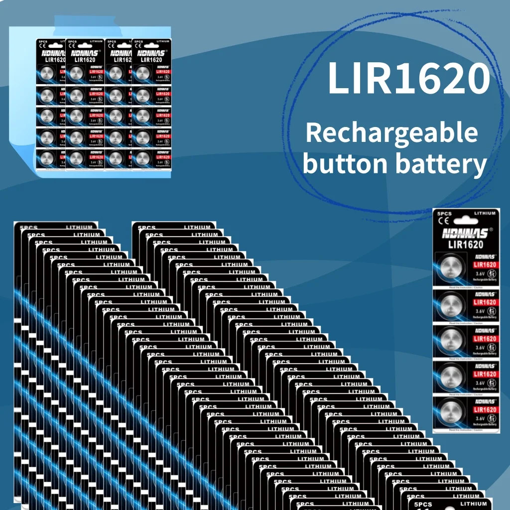 5-20PCS/LOT LIR1620 3.6V Rechargeable Lithium Coin Button Battery With Charger For Watch Car Key Remote
5-20PCS/LOT LIR1620 3.6V Rechargeable Lithium Coin Button Battery With Charger For Watch Car Key Remote