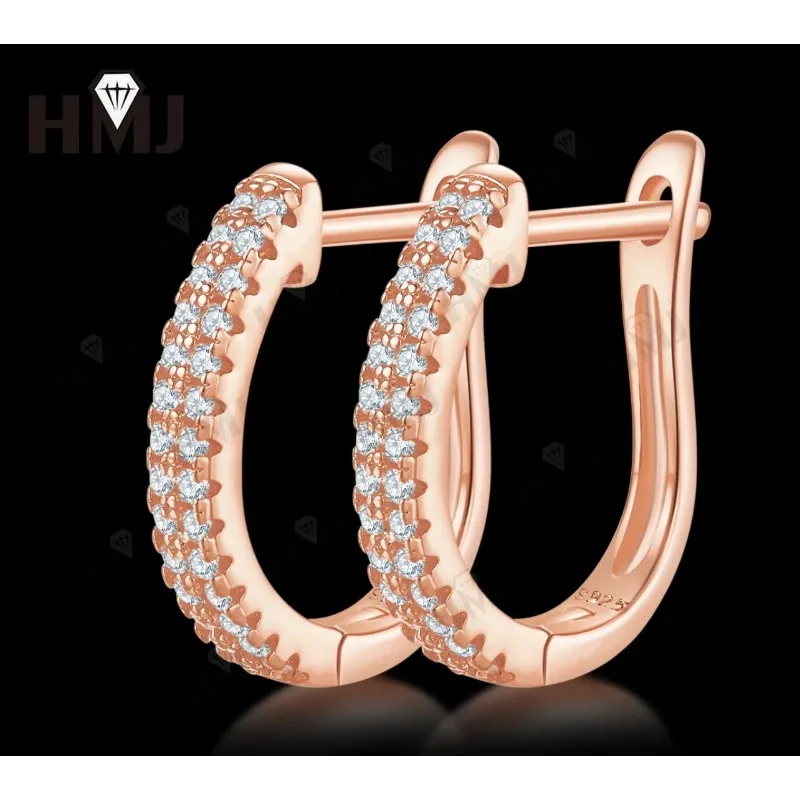 Real D Color Moissanite Loop Earring 925 Sterling Sliver Plated with 18k Rose Gold Earring for Women Sparkling Fine Jewelry
Real D Color Moissanite Loop Earring 925 Sterling Sliver Plated with 18k Rose Gold Earring for Women Sparkling Fine Jewelry