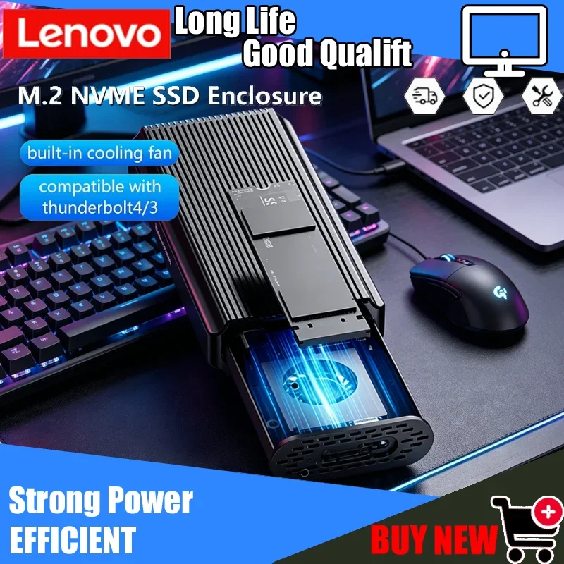 Lenovo USB4 40Gbps M.2 NVMe SSD Enclosure, PCIe 4.0 High-Speed with Cooling Fan, Compatible with Thunderbolt 4/3
Lenovo USB4 40Gbps M.2 NVMe SSD Enclosure, PCIe 4.0 High-Speed with Cooling Fan, Compatible with Thunderbolt 4/3