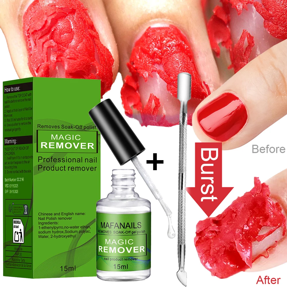 15ml Magic Gel Nail Polish Remover + Cuticle Pusher UV Gel Polish Fast Burst Remove Varnish Professional Gel Polish Burst Gel -0
15ml Magic Gel Nail Polish Remover + Cuticle Pusher UV Gel Polish Fast Burst Remove Varnish Professional Gel Polish Burst Gel -0