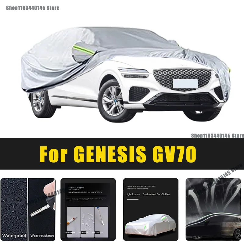 Full Car Covers Outdoor Sun UV Protection Dust Rain Snow Oxford cover Protective For GENESIS GV70 Accessories
Full Car Covers Outdoor Sun UV Protection Dust Rain Snow Oxford cover Protective For GENESIS GV70 Accessories