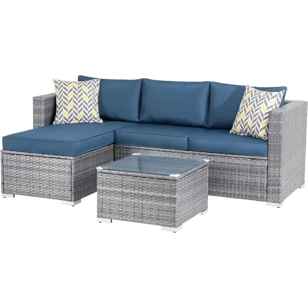 Courtyard Furniture Set 3-piece Outdoor Combination Sofa Silver All Weather Vine Willow Sofa Small Terrace Dialogue Sofa
Courtyard Furniture Set 3-piece Outdoor Combination Sofa Silver All Weather Vine Willow Sofa Small Terrace Dialogue Sofa