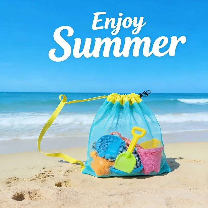 Extra Large Drawstring Mesh Crossbody Beach Storage Bag Sandproof Breathable for Shells Towels Clothes Outdoor Travel Swimming
Extra Large Drawstring Mesh Crossbody Beach Storage Bag Sandproof Breathable for Shells Towels Clothes Outdoor Travel Swimming