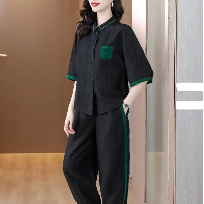 Pants Set Women 2 Pieces 2023 Spring Summer Fashion Casual Shirt And Trousers Suits Loose All-Match Hit Colors Outfit Z437
Pants Set Women 2 Pieces 2023 Spring Summer Fashion Casual Shirt And Trousers Suits Loose All-Match Hit Colors Outfit Z437