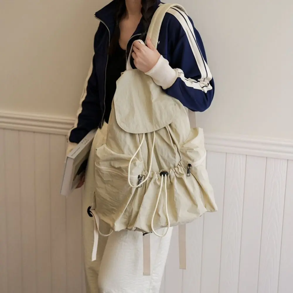Korean Style Drawstring Backpack Fold Large Capacity Light Soft Nylon Bag Book Bag Tote Bag Shoulder Bag Office Worker
Korean Style Drawstring Backpack Fold Large Capacity Light Soft Nylon Bag Book Bag Tote Bag Shoulder Bag Office Worker