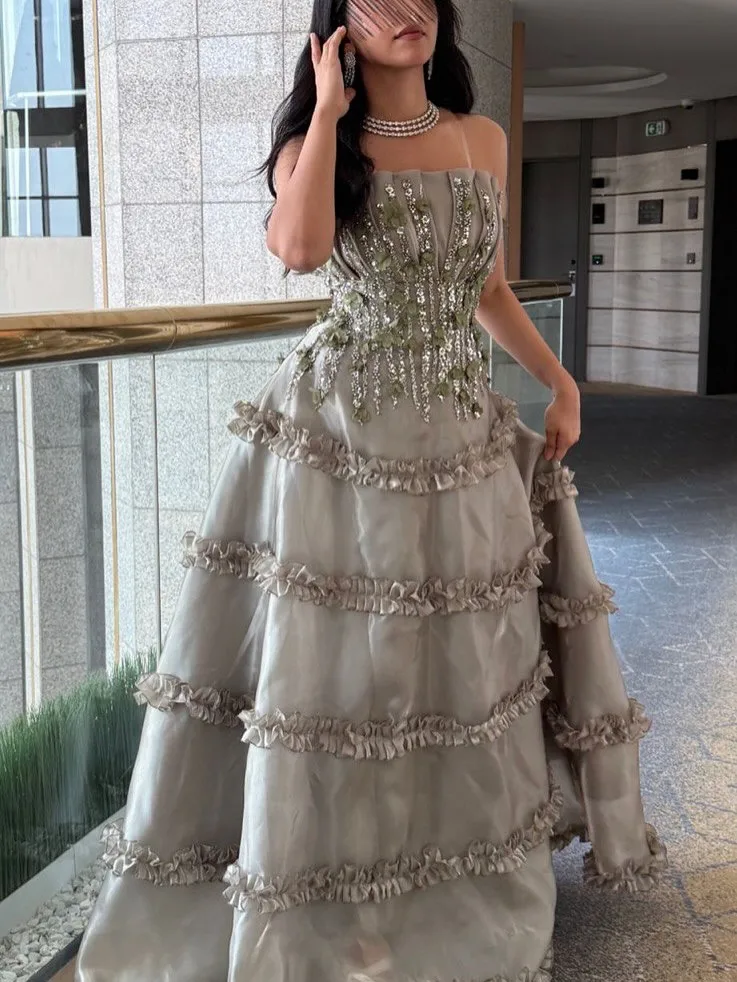 AsaNagi Arabia Elegant Prom Dresses Women's Strapless Evening Gowns Sleeveless Floor-Length Formal Party Dresses
AsaNagi Arabia Elegant Prom Dresses Women's Strapless Evening Gowns Sleeveless Floor-Length Formal Party Dresses